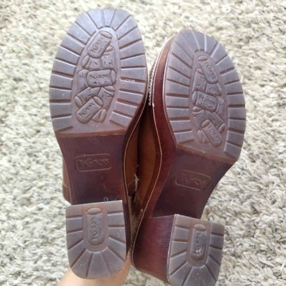 Korks Women's Clogs/Mules Brown Cork Chunky Block Heel Slip-On Size 9M - Picture 7 of 7